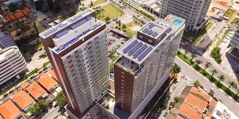 Studio com 32m² a 40m da Av. Dr. Chucri Zaidan